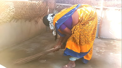 Indian step sister village home cleaning sex