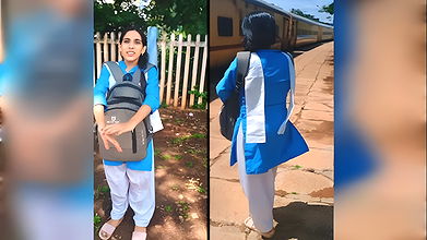 Indian school girl Hindi dropped off at railway station Hindi