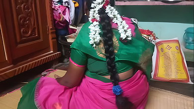 Indian housewife big boobs pressing stepbrother