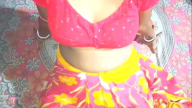 Girlfriend after finding her alone in the house