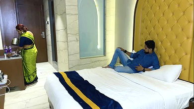 After the wife left, everything was done with the workman