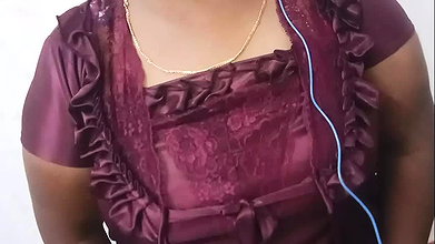 Tamil girl hot fucking home pussy hard fucking night dress big boobs pressing cum shot pussy