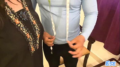 Tailor fun sister-in-law came to learn work and on the very first day, she learn how to give Measurements