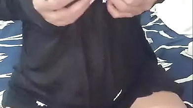 Teen girl showing everything on video call
