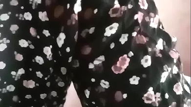 My lesbian friend showing her new dress makeover