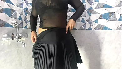 sexy babe showing cute pussy butt plug pee desperation