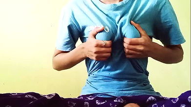 Indian girl alone at home to show boobs