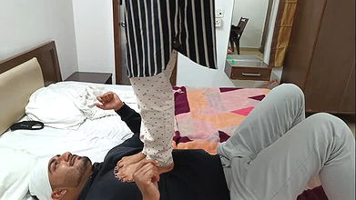 Indian Goddess Trample on her slave chest