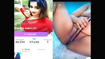Tango Bhabhi Nude Pussy Rammed with Big Vegiie Show