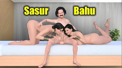 Desi Indian sexy Bahu Meena was caught getting fucked by her father-in-law