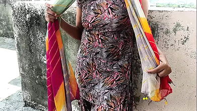 Boy seduces neighbors Aunty on Terrace fuck hard In room Hindi voice