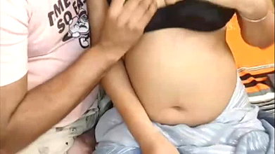 Desi Boyfriend giving massage big boobs of girl