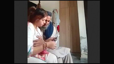 Paki Old Man Enjoying with Young Babe Clear Talking