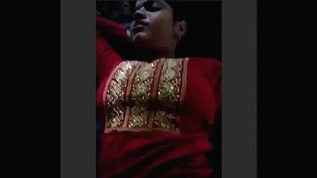 Red suit beautiful village girl outdoor fucking