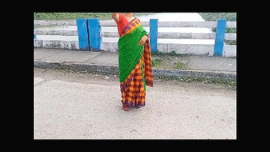 Green saree Indian Desi Village Bengali Mom Fuck