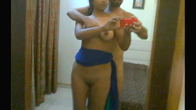 With my sexy Village wife Priya, trying to Grab her beautiful boobs while she is naked holding the Camera ! Slowmo ! E21
