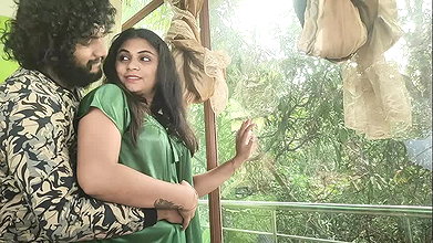 Vaishnavy hot transparent nighty romance with Sharun Raj and showing body with shadow transparent nighty, Mallu couple nighty