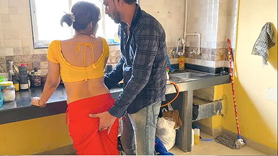 Indian desi bhabhi Savita has sex with her boss in her hone at alone she