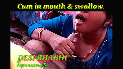 Indian Cum in mouth & swallow