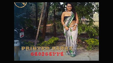 POULAMI PRINTED SAREE WITH MAKE OVER FASHION ULLAS FASHION VLOG
