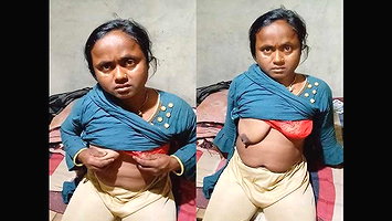 Pervert hubby making video of her wife showing boob
