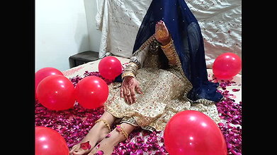 Indian couple first wedding night