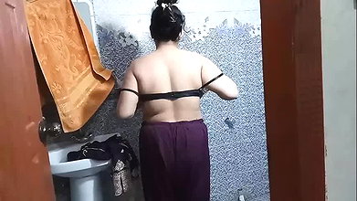I fucked my Ex girlfriend in the bathroom – indian Desi village couple sex
