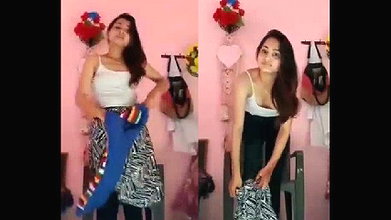 Young college girl undressing