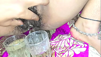 Drink piss in glass bangala girl drink piss