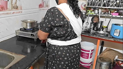 Hot bhabhi sex in kitchen room with the Young desi devar