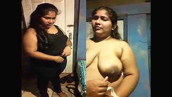 Fatty Indian girl captured nude by lover