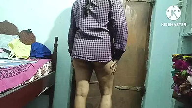 Telugu wife cheating hot hasbend and faking har house owner in house