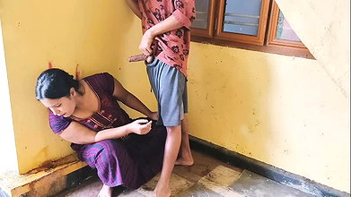 Indian desi Bhabhi called neighbour friend at home