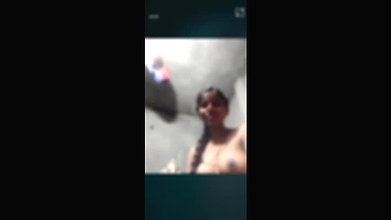 My girlfriend took off her clothes and showed her boobs and