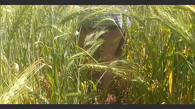 Sister-in-law after walking in the forest in the field and massaged her fat ass with her husband