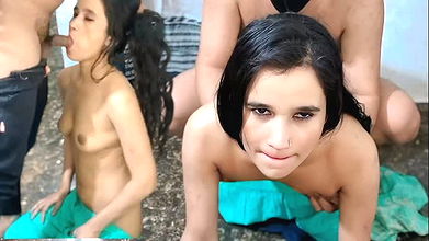 Cute step sister ko pichhe se jake gar mar liya