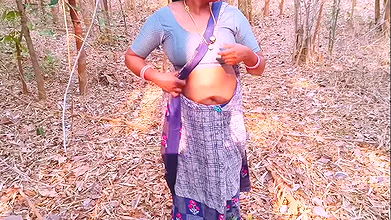 Indian Outdoor Sex. Desi Bhabi Secret Fucking Hubby in Forest. Telugu Dirty Talks.