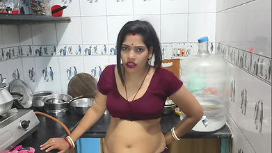Sexy indian housewife enjoy with her room owner when she is cleaning room