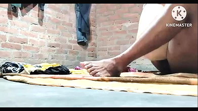 Village sister-in-law with husband in the chat room of the house