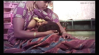 Indian village house wife milk eating housband enjoy movement