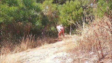 32Natalie K Outdoor public flashing fingering pee