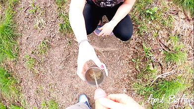 31AprilBigAss Drinking Pee Public Street