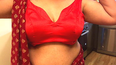 My Sexy Indian Wife teases with her Boobs in Saree Blouse