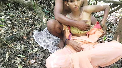 A desi aunty best blowjob and hardcore face fucked and sex with her stepbrother in jungle