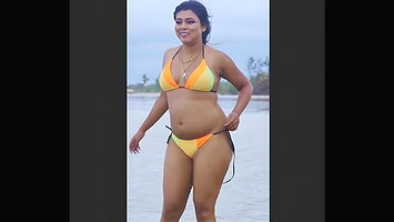 Jhilik Roy in Bikini on Mandarmani Beach