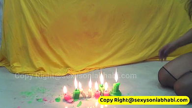 Sonia Self BDSM Sex with Candle and Rope Part 1