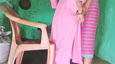 Pink dres pinky Indian Village Desi Hot bhabhi fast time fucking