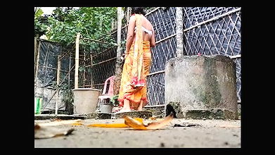 Desi village view nude bath