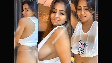 Simran Kaur First Time Wearing Thong, Clear View