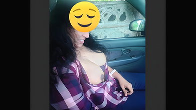Cutie having in car